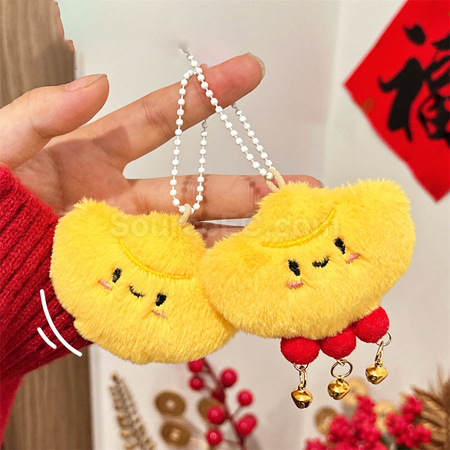 Customization Yuanbao Doll Squeaky Keychain Pendant Corporate Gifts