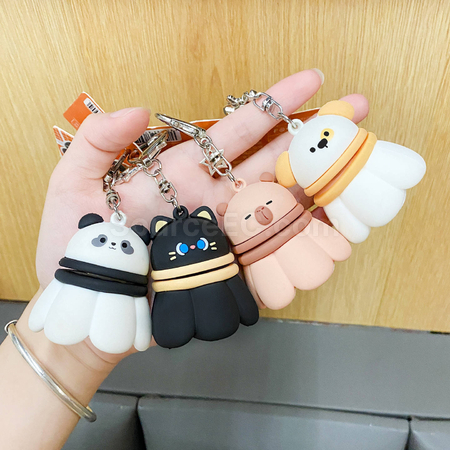 Customization Rotatable Badminton Stress-Relief Keychain Corporate Gifts