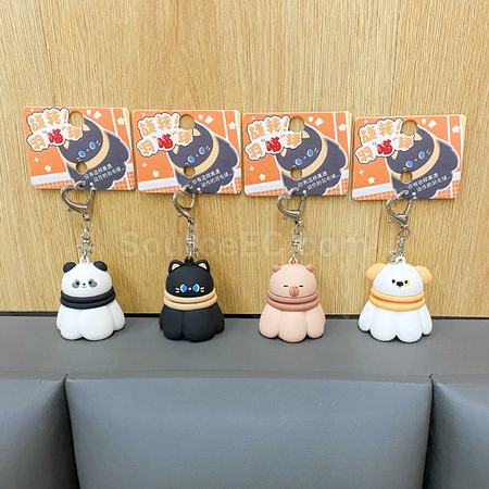 Customization Rotatable Badminton Stress-Relief Keychain Corporate Gifts