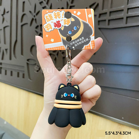 Customization Rotatable Badminton Stress-Relief Keychain Corporate Gifts