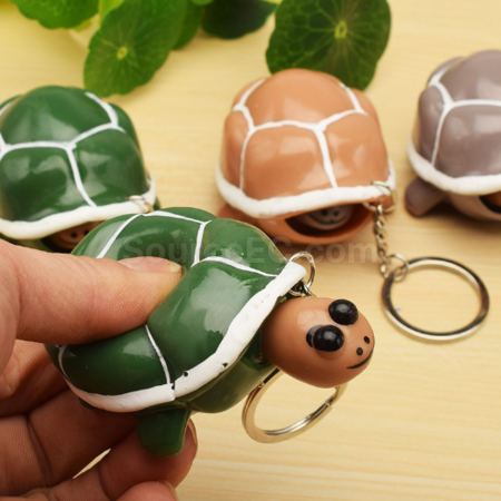 Shrinking-headed turtle squeeze toy for stress relief