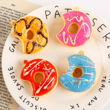 Donut squeeze stress-relief toy keychain