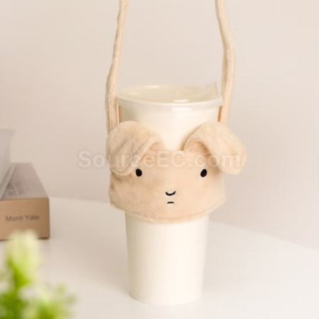 Plush, Heat-Insulating, Anti-Scalding,Hand-Warming Milk Tea Cup Sleeve（Customizable）