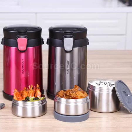 Customization Lock & Lock Large Capacity Stainless Steel Insulated Multi-Layer Lunch Box Corporate Gifts