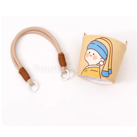 Customization Handheld and crossbody fabric cup sleeve Corporate Gifts