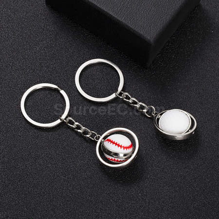 Customization Rotating ball-shaped metal keychain Corporate Gifts