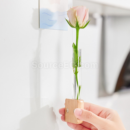 Customization Wooden Magnetic Fridge Vase Corporate Gifts