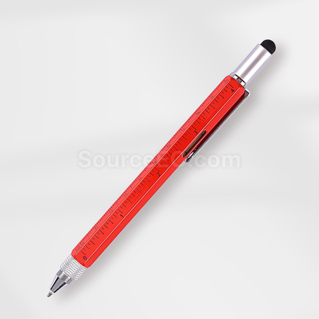 Customization Multifunctional touch head screwdriver ruler 6-in-1 ballpoint pen Corporate Gifts