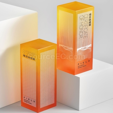 Customization Gradient Crystal Pillar Trophy Corporate Gifts