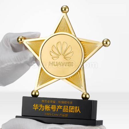 Customization Creative Five-Pointed Star Metal Trophy Corporate Gifts