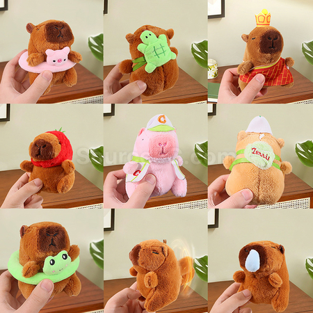 Capybara plush doll keychain