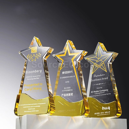 Customization Five-pointed star crystal trophy Corporate Gifts
