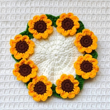 Customization Woven flower cup mat Corporate Gifts