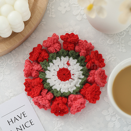 Customization Woven flower cup mat Corporate Gifts