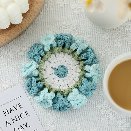 Customization Woven flower cup mat Corporate Gifts