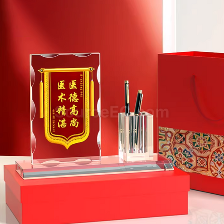 Customization Crystal Pennant Tabletop Decoration Corporate Gifts