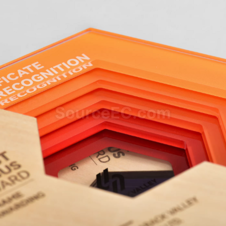 Customization Multi-layer Acrylic Wooden Trophy Corporate Gifts