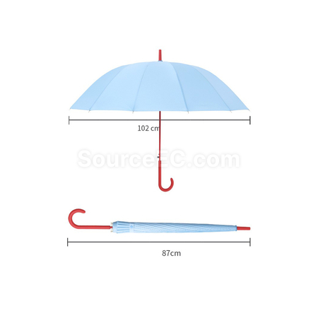 Customization Dopamine Contrasting Color Umbrella With Straight Bar And Long Handle Corporate Gifts