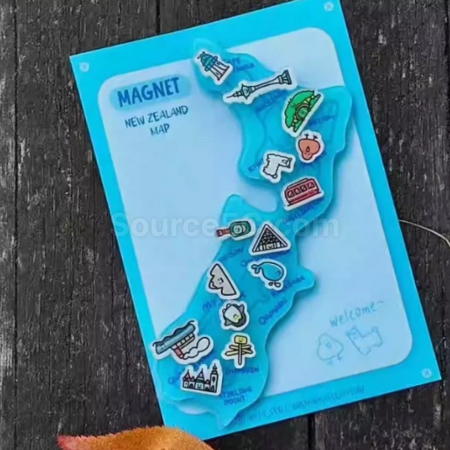 Customization Custom Acrylic Map Fridge Magnets Corporate Gifts