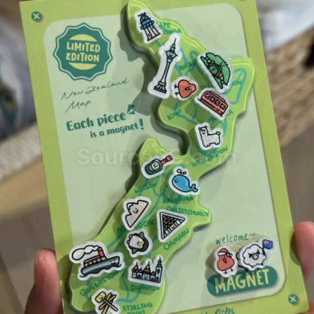 Customization Custom Acrylic Map Fridge Magnets Corporate Gifts