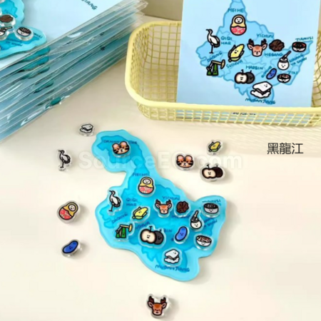 Customization Custom Acrylic Map Fridge Magnets Corporate Gifts