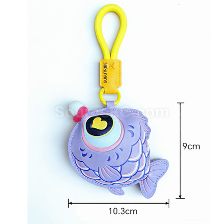 Customization Bubble-blowing fish squeeze toy keychain Corporate Gifts