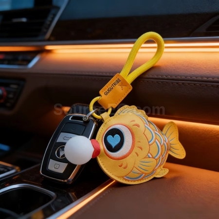 Customization Bubble-blowing fish squeeze toy keychain Corporate Gifts