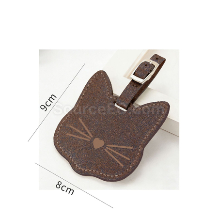 Customization Eco-friendly Cat Luggage Tag Made from Coffee Grounds Corporate Gifts