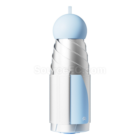 Titanium Silver UV-Protective Umbrella for Sunny and Rainy Days
