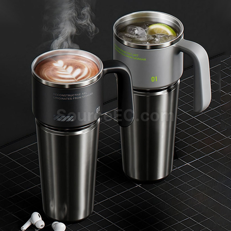 Customization Push-open Car-mounted Insulated Cup for Cold and Heat Preservation Corporate Gifts