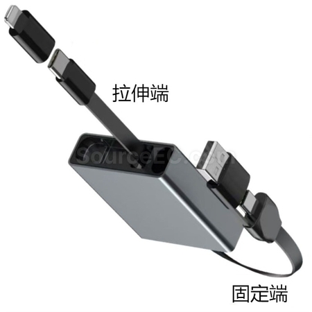 Customization Retractable Type-C Aluminum Alloy 60W Fast Charging Data Cable Corporate Gifts