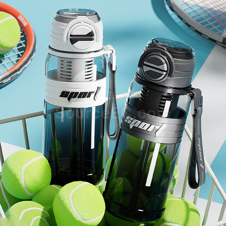 Dual-suction Straw Sports Water Bottle