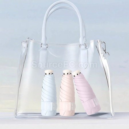 Customization Retractable Five-Fold Portable Sun Umbrella Corporate Gifts