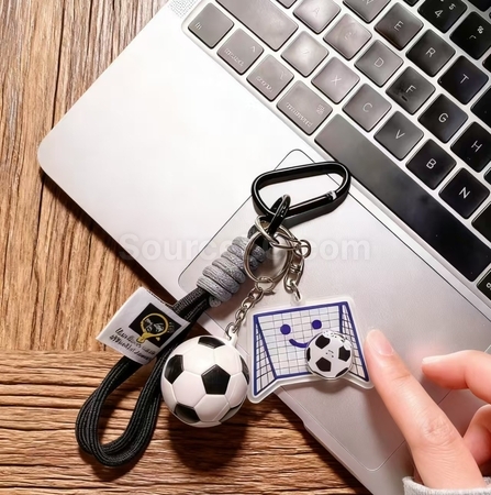 Customization Rotating Football Keychain Pendant Corporate Gifts