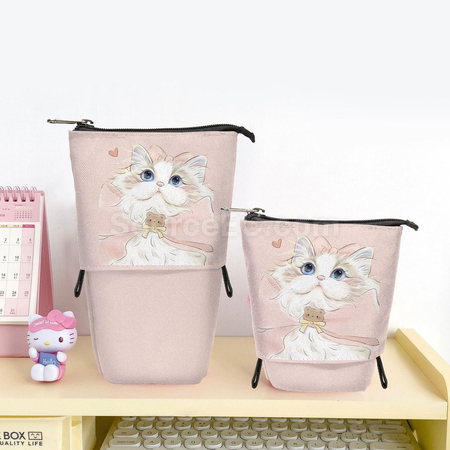 Customization Milk Tea Retractable Pencil Case Corporate Gifts