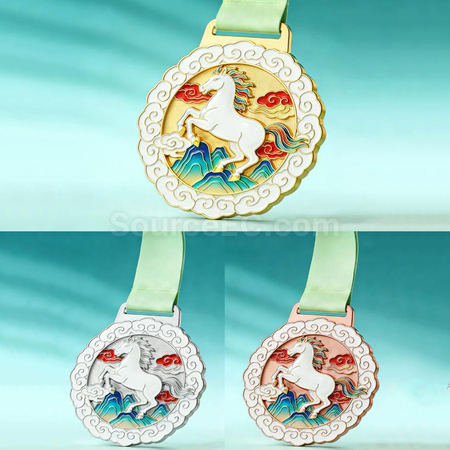 Customization Horse Metal Medals Corporate Gifts