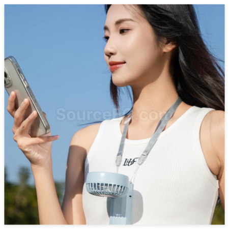 Customization Folding Neckband Mini Handheld Fan(BSMI Certified) Corporate Gifts