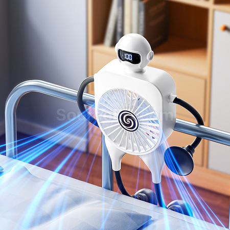 Customization Intelligent Digital Display Suction Cup Fan Corporate Gifts