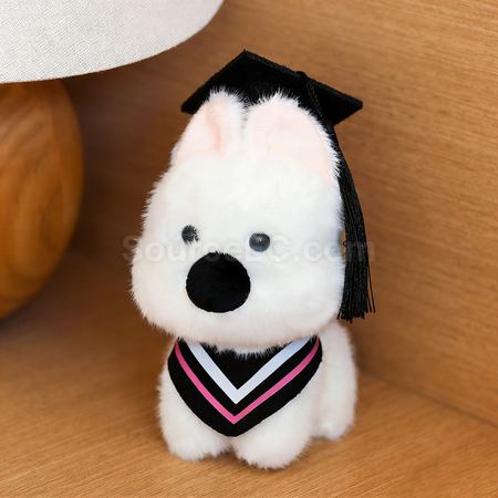 Customization West Highland White Terrier Plush Graduation Doll Corporate Gifts