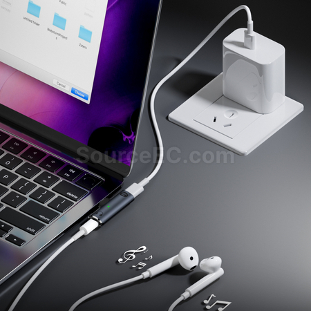 Customization Type-C 2-in-1 Headphone Charging Adapter Corporate Gifts
