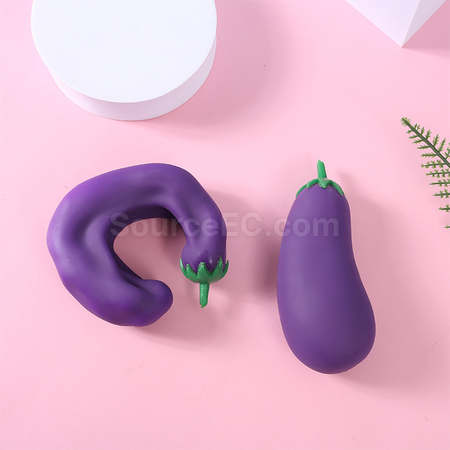 Customization Eggplant TPR Stress Relief Toy Corporate Gifts