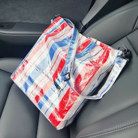Customization PVC detachable Crossbody Woven Shopping Bag Corporate Gifts