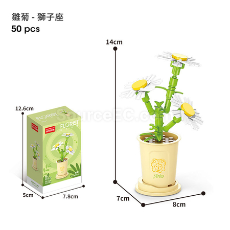 Customization Coffee Cup Plant Series Building Blocks-The 12 Zodiac Signs' Guardian Flower Collection Corporate Gifts