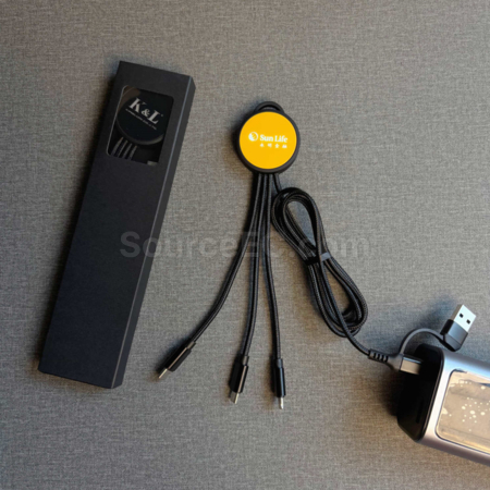 Customization 5-in-1 Llluminated Logo Charging Cable Corporate Gifts