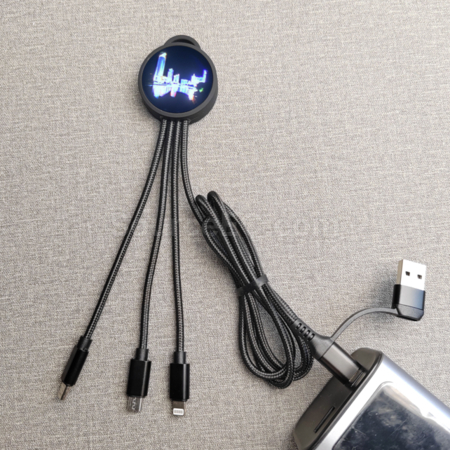 Customization 5-in-1 Llluminated Logo Charging Cable Corporate Gifts
