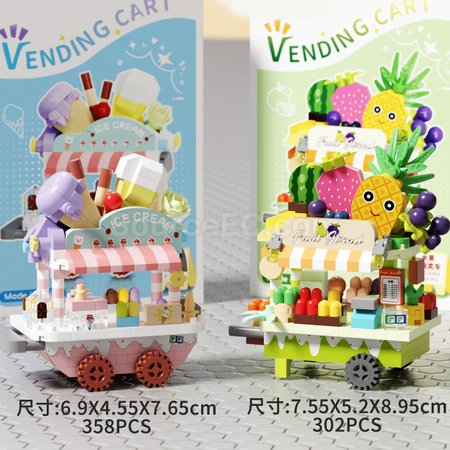 Customization Street View Building Blocks of Street Food Carts Corporate Gifts