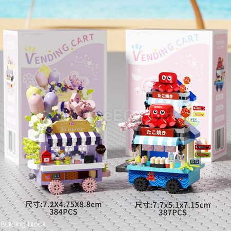 Customization Street View Building Blocks of Street Food Carts Corporate Gifts