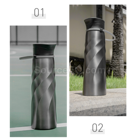 Customization Uncle Earth Ocean Recycling Stainless Steel Large Capacity Portable Handheld Whirlpool Cold Water Jug Corporate Gifts