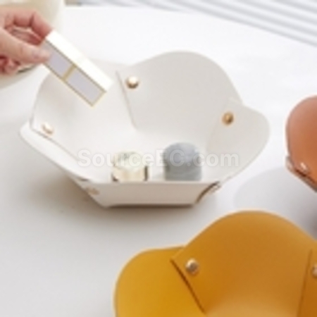 Customization Flower Shape PU Leather Tray Corporate Gifts