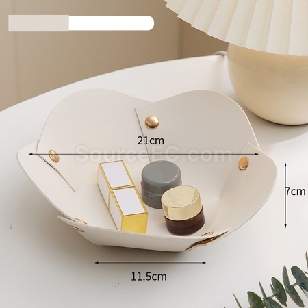 Customization Flower Shape PU Leather Tray Corporate Gifts